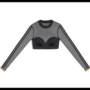 Ivy Park long sleeve mesh crop top